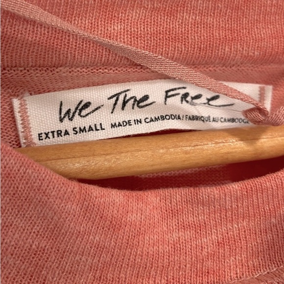 Free People We The Free Kyoto Tee NWT Oversized Slouchy Top Guava Combo XS - Picture 4 of 9